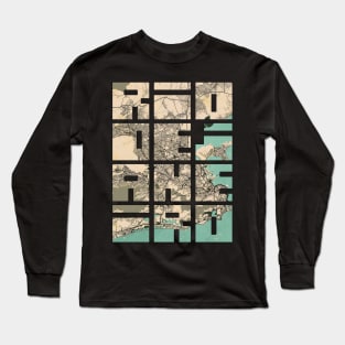 Rio de Janeiro, Brazil City Map - Vintage Long Sleeve T-Shirt